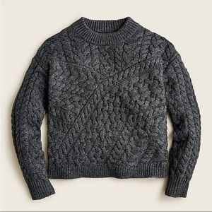 J.Crew Curved Cable Knit Sweater